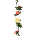 VidaXL Sztuczne girlandy kwiatowe, 6 szt., słoneczna czerwień, 250 cm
