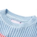 Sweter dziecięcy z dzianiny, niebieski, 104