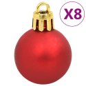 VidaXL 112-cz. zestaw ozdób świątecznych, czerwono-zielono-złoty