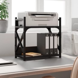 VidaXL Stojak pod drukarkę, 2-poziomowy, czarny, 40x20x40 cm