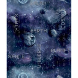 Good Vibes Tapeta Galaxy Planets and Text, czarno-fioletowa