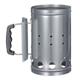 HI Węglowy rozpalacz kominowy z uchwytem, 16,5 cm, srebrny