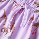 Sukienka dziecięca z falbanami i sznurkiem, liliowa, 104