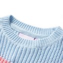 Sweter dziecięcy z dzianiny, niebieski, 92