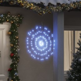 VidaXL Ozdoby świąteczne, 140 lampek LED, 2 szt., zimna biel, 17 cm