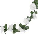 VidaXL Sztuczne girlandy kwiatowe, 6 szt., wiosenna biel, 250 cm