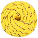 VidaXL Linka żeglarska, żółta, 16 mm, 50 m, polipropylen
