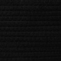VidaXL Kosz z pokrywą, biało-czarny, Ø40x35 cm, bawełna