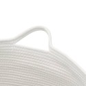 VidaXL Kosz na pranie, szaro-biały, Ø55x36 cm, bawełna