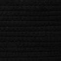 VidaXL Kosz z pokrywą, czarno-beżowy, Ø37x50 cm, bawełna