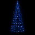 VidaXL Choinka z lampek, na maszt, 200 niebieskich LED, 180 cm