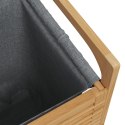 VidaXL Kosz na pranie z szarym workiem, 32x30x36,5, bambusowy