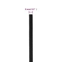 VidaXL Linka żeglarska, czarna jednolita, 8 mm, 250 m, polipropylen