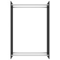 VidaXL Stojak na drewno opałowe, czarny, 80x35x120 cm, szklany