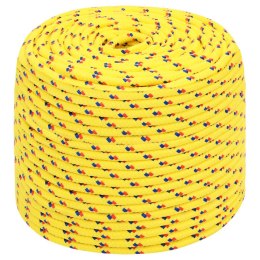 VidaXL Linka żeglarska, żółta, 10 mm, 100 m, polipropylen