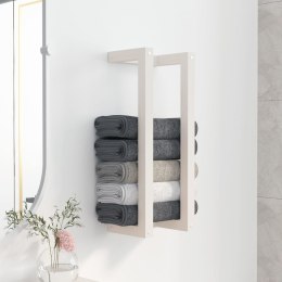 VidaXL Wieszak na ręczniki, biały, 23x18x60 cm, lite drewno sosnowe