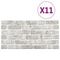 VidaXL Panele ścienne 3D, wzór jasnoszarej cegły, 11 szt., EPS