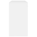 VidaXL Biurko z szufladą i szafką, białe z połyskiem, 100x40x73 cm