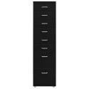 VidaXL Mobilna szafka kartotekowa, czarna, 28x41x109 cm, metalowa