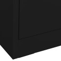VidaXL Szafka kartotekowa, czarna, 90x46x103 cm, stalowa