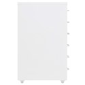 VidaXL Mobilna szafka kartotekowa, biała, 28x41x69 cm, metalowa