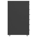 VidaXL Mobilna szafka kartotekowa, antracytowa, 28x41x69 cm, metalowa