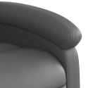 VidaXL Elektryczny fotel rozkładany, szary, obity sztuczną skórą