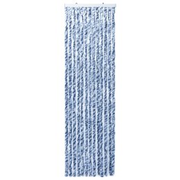 VidaXL Zasłona przeciwko owadom, niebiesko-biała, 90x200 cm, szenil