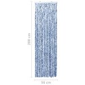 VidaXL Zasłona przeciwko owadom, niebiesko-biała, 56x200 cm, szenil
