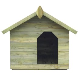 VidaXL Buda dla psa z otwieranym dachem, impregnowane drewno sosnowe