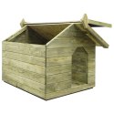 VidaXL Buda dla psa z otwieranym dachem, impregnowane drewno sosnowe