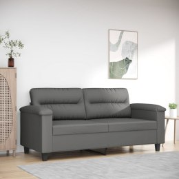 VidaXL Sofa 2-osobowa, ciemnoszary, 140 cm, tapicerowana mikrofibrą