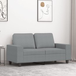 VidaXL Sofa 2-osobowa, jasnoszara, 120 cm, tapicerowana tkaniną