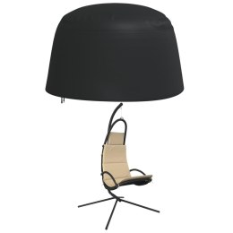 VidaXL Pokrowiec na wiszące krzesło jajo, czarny, Ø190x115 cm, tkanina