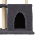 VidaXL Drapak dla kota z sizalowymi słupkami, ciemnoszary, 83,5 cm