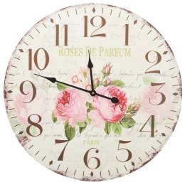 VidaXL Zegar ścienny w stylu vintage, z kwiatami, 60 cm