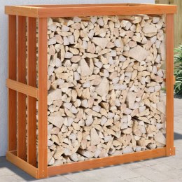 VidaXL Zewnętrzny stojak na drewno, woskowy brąz, 109x52x106 cm