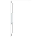 VidaXL Ścianka prysznicowa, czarna, 115x195 cm, półmrożone szkło ESG