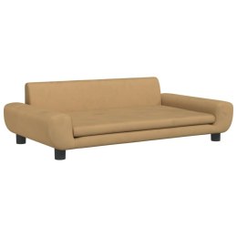 VidaXL Sofa dla dzieci, brązowa, 100x54x33 cm, aksamit