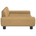 VidaXL Sofa dla dzieci, brązowa, 100x54x33 cm, aksamit