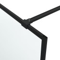 VidaXL Ścianka prysznicowa, czarna, 100x195 cm, mrożone szkło ESG