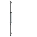 VidaXL Ścianka prysznicowa, czarna, 90x195 cm, półmrożone szkło ESG