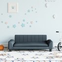 VidaXL Sofa dla dzieci, ciemnoszara, 90x53x30 cm, obita tkaniną