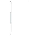 VidaXL Ścianka prysznicowa, biała, 80x195 cm, przezroczyste szkło ESG