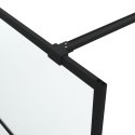 VidaXL Ścianka prysznicowa, czarna, 115x195 cm, mrożone szkło ESG
