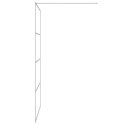 VidaXL Ścianka prysznicowa srebrna, 115x195 cm przezroczyste szkło ESG