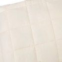 VidaXL Koc obciążeniowy, kremowy, 200x200 cm, 9 kg, tkanina