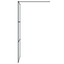 VidaXL Ścianka prysznicowa, czarna, 90x195 cm, mrożone szkło ESG