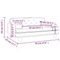 VidaXL Sofa dla dzieci, różowa, 70x45x30 cm, aksamit