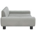 VidaXL Sofa dla dzieci, jasnoszara, 100x54x33 cm, aksamit